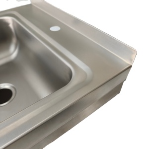 อ่างล้างจานสแตนเลส 304 สีเงิน ยี่ห้อ VICTORY KITCHEN รุ่น Shandong แบบ 1 หลุม ซ้าย สำหรับโรงแรมและโรงอาหาร - Product Image 4