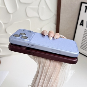 Funda Ultra Delgada de Cuero Mate de Lujo para iPhone 18 Pro Max 17 16 Pro 15 14, Protector de Cámara, Color Sólido - Product Image 5