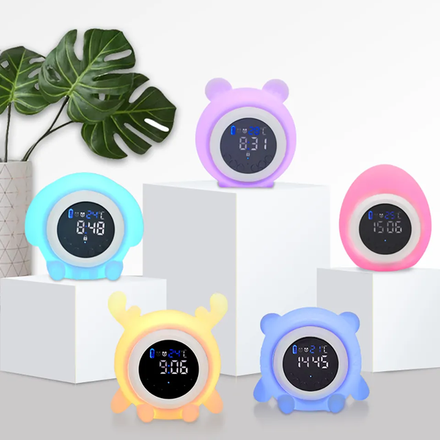 Digital Vibrator Lcd Sleep Trainer Vibration Alarm Movement Clock Wireless Speaker Led Light Projection Radio Alarm Clock