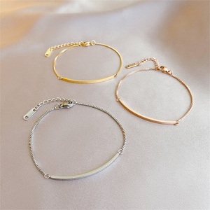 Ins Popular Stainless Steel Jewelry Link Chain Geometric <b>Bracelets</b> for Women - Product Image 5