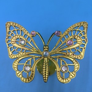 Patère murale papillon en fonte dorée, porte-manteau en forme d'animal pour fixation murale ou derrière la porte - Product Image 3
