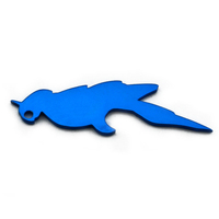 Ouvre-bouteille en métal en alliage de zinc en forme de requin antique personnalisé porte-clés porte-clés de sublimation avec logo OEM