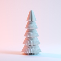 Décorations de noël épais pliable festif créatif arbre de noël ornements nid d'abeille papier décor pour fête décoration de la maison