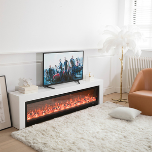 Meuble TV de luxe léger, style moderne simple, simulation de cheminée, chauffage au feu, cheminée <span class=keywords><strong>scandinave</strong></span>, salon, cheminée personnalisée - Product Image 5