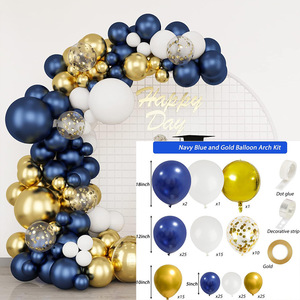 US in stock Blue Gold <b>White</b> <b>Balloon</b> Arch Kit Latex Party Decoration Set Graduation Birthday Baby Shower Event Decor - Product Image 6