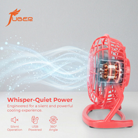 Mini ventilateur de bureau USB avec support inclinable entièrement réglable, ventilateur de refroidissement portable compact Plug & Play pour bureau, ordinateur portable, dortoir, chambre