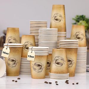 แก้วกาแฟกระดาษแบบใช้แล้วทิ้ง สีขาว สำหรับกาแฟร้อน ขนาด 12 ออนซ์ ดีไซน์หนาพิเศษ เหมาะสำหรับร้านกาแฟ บิสโทร และงานปาร์ตี้ - Product Image 3
