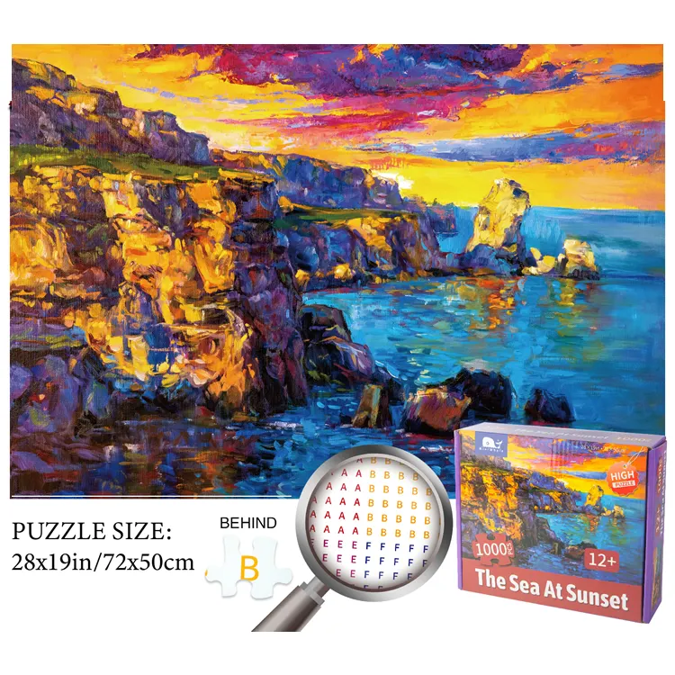 New arrivals Personalized custom jigsaw puzzle 1000/ 500 pieces die printer jigsaw adult puzzle 1000 pieces