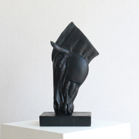 Vase Tête de Cheval en Résine, Décoration Artistique Animale pour Salon, Bureau, Thème Voyage et Cadeau de Pendaison de Crémaillère