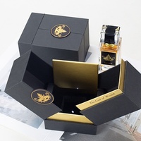 Boîte de parfum de luxe vide, conçue sur mesure, emballage créatif en papier pour cosmétiques, finition mate, boîtes en carton avec feuille métallisée