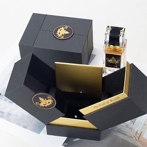 Boîte de parfum de <span class=keywords><strong>luxe</strong></span> vide, conçue sur mesure, emballage créatif en papier pour cosmétiques, finition mate, boîtes en carton avec feuille métallisée - Product Image 2