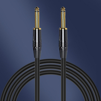 Kabel Audio Mono Jack 6.35 mm, Kabel TS 1/4 inci, Kabel Patch Gitar Tidak Seimbang, Kabel Instrumen 6.35mm