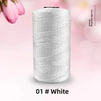Vente en gros 100% fil polypropylène fil de nylon à trois brins crochet tressé combiné fil de laine de soie de glace coussin de siège de voiture chapeau teint