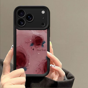 Cover per Cellulare in TPU Antiurto con Stampa Rosa Rossa e Design a Scala per iPhone 11 12 13 14 15 16 17 18 Pro Max - Product Image 1
