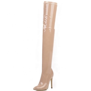 Botas de tacón alto súper largas para mujer, botas por encima de la rodilla, botas altas hasta el muslo, zapatos de tacón de aguja, botas largas de invierno para mujer, zapatos para discoteca. - Product Image 2