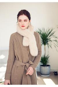 Cárdigan de Cachemira bordado para Otoño e Invierno 100%, cárdigan de Cachemira pura para mujer, suéter, abrigo, bata con cinturón - Product Image 6