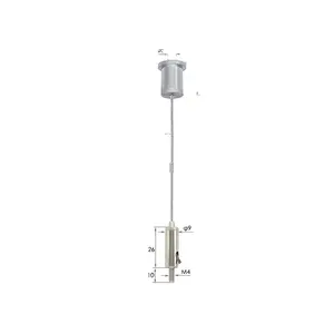 Adjustable hanging system with cable gripper for pendant lighting