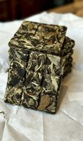 Thé Blanc Vieilli MWTEA Mini Brique 50g, Cube Pressé Artisanal, Mélange Aiguilles d'Argent, Sans Caféine, Bien-être Naturel, Thé en Vrac