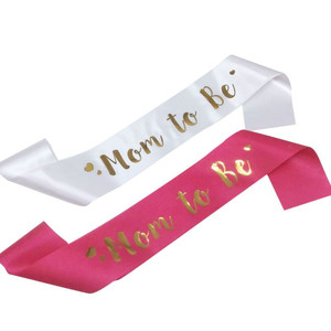 Cinta de satén Mom To Be Satin para Género, cinta blanca y azul, rosa, fiesta, decoraciones para Baby Shower, suministros, regalos - Product Image 4