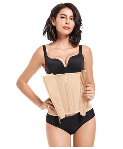 Fajas Colombianas <span class=keywords><strong>Latex</strong></span> Waist Trainer Double Compression Shaper Tummy Control Slimming Sheath Flat Belly 13 Steel Bone Belt - Product Image 6