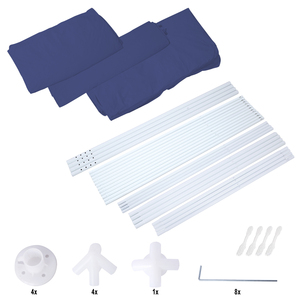 10'x10 'bên lều ngoài trời nhiệm vụ nặng nề gazebo đám cưới tán + 4 bức tường có thể tháo rời, màu xanh - Product Image 5