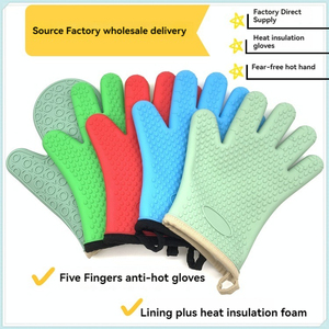 Chuyên nghiệp Chấm Silicone lò găng tay không thấm nước và chịu nhiệt găng tay nấu ăn - Product Image 6