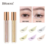 Highlighter liquide scintillant 6 tons diamant, soyeux et illuminateur, multi-usages, 6 nuances, OEM ODM, marque privée, logo personnalisé, vente en gros