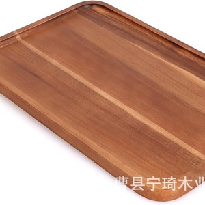 Wooden <b>tray</b> for desserts, fruits, Japanese tea, solid wood household tableware, <b>large</b> rectangular wooden plate - Product Image 5