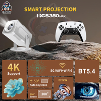 Proyektor Game Terlaris G5 LED 450 Ansi Lumens 1080P 4K Mendukung Allwinner H713 Remote Kontrol BT Portabel Home Theater WiFi
