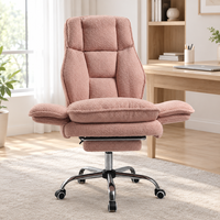 Chaise de bureau à jambes croisées 135, vente chaude °   Fauteuil de direction inclinable à assise large avec accoudoirs réversibles, idéal pour les personnes de grande taille, également adapté comme chaise de coiffeuse