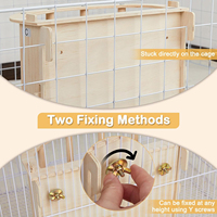 Mangeoire à foin en bois pour cochon d'Inde et lapin, grande capacité, support de foin suspendu, instructions pour cages de cochon d'Inde