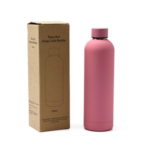 Botella de Vacío Biodegradable Personalizada para Mantener Bebidas Calientes o Frías, 750 ml, Cajas de Embalaje Cuadradas de Cartón Corrugado, Caja Autoarmable - Product Image 1