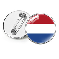Broche rétro drapeau des Pays-Bas, épinglette, broche de pays du monde, cadeau fantaisie, souvenir pour voyageurs et amoureux, cadeau pour les fans de club de football, personnalisable