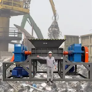 Mc nặng đôi trục công nghiệp có thể sắt nhôm xe thép nghiền băm nhỏ Máy phế liệu kim loại Shredder