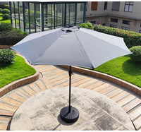 Parasol de terrasse extérieur en aluminium, protection solaire et pluie, sans base, pour jardin, cour, balcon, promotion publicitaire