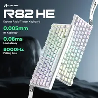 Nuevo Teclado Mecánico con Cable para Laptop Attack Shark R82HE, Plástico, para Juegos, Interruptor Magnético RT 0.005mm, Frecuencia de Sondeo de 8k, RGB, Ergonómico