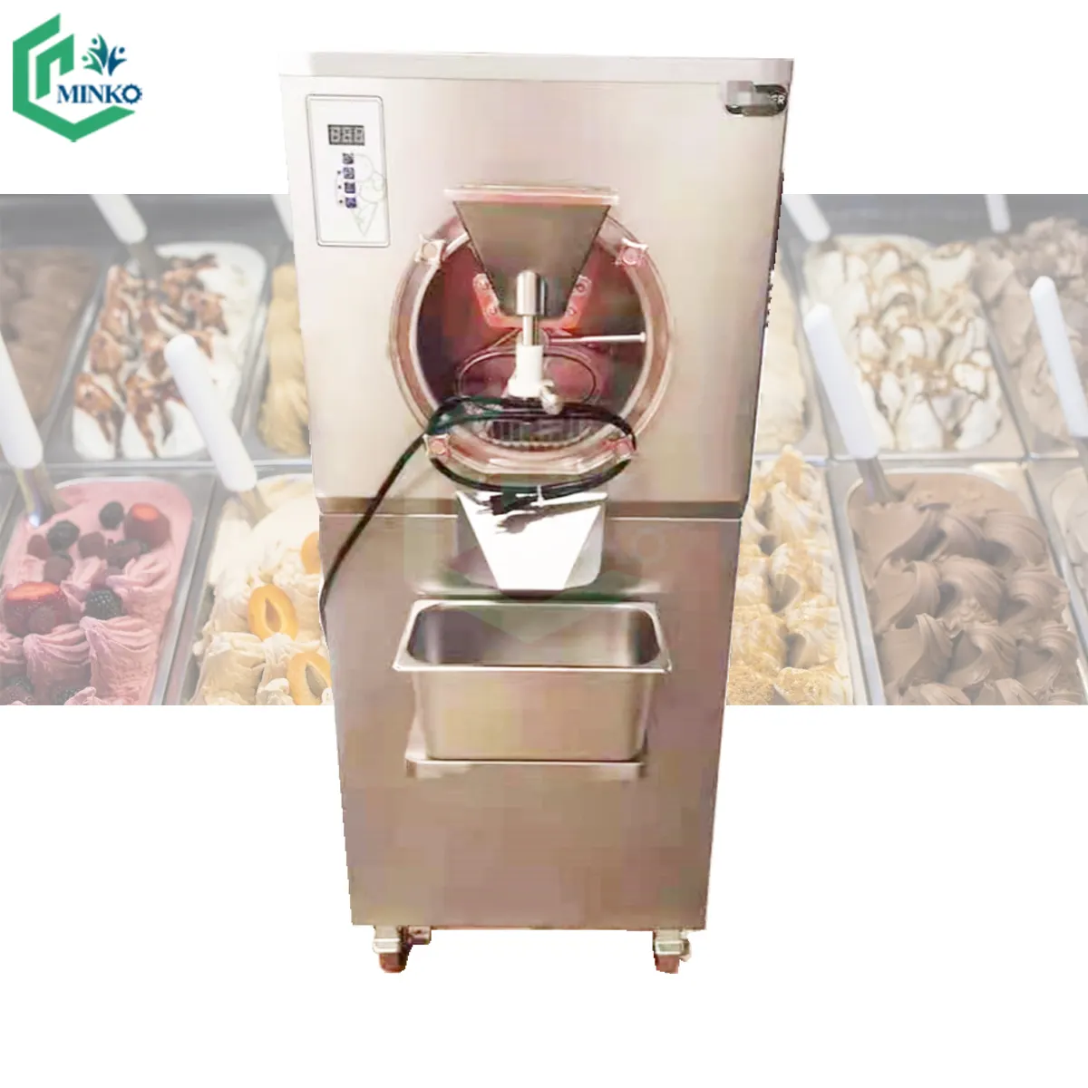 Machine à crème glacée à durcissante italienne, pour goshen, congélateur en lot de 8