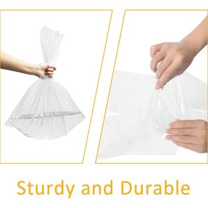 Belinlen Plastic Produce <b>Bags</b> 18x24 Inch Clear Food Grade Three Side Seal For <b>Bread</b> Storage Packing - Product Image 4