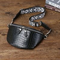 Tas Pinggang Pria Bermotif Buaya Baru Tas Dada Kapasitas Besar Klasik Tas Selempang Tas Pria Fashion Luar Ruangan