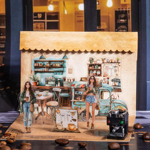 15 unids/pack serie Coffee Bazaar pegatinas decorativas café paisajismo tema manual Material para decoración del hogar - Product Image 1