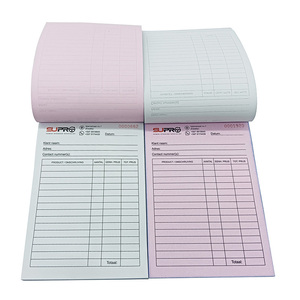 Carnet de factures personnalisé en papier NCR 3 plis continu, perforé avec logo personnalisé, impression sans carbone sur sac en papier kraft - Product Image 5