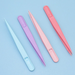 Shinno Plastic Tweezers 11cm Straight Pointed <b>Smooth</b> Tip For Jewelry Making DIY Stationery <b>Tools</b> - Product Image 3