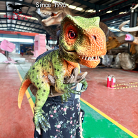 Marionnette de dinosaure réaliste animatronique à commande manuelle pour spectacles sur scène, parcs à thème, événements
