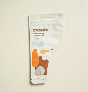 Sachets de stockage de <span class=keywords><strong>lait</strong></span> en poudre portables - Pochettes jetables PET/PE pré-stérilisées avec fermeture éclair pour les voyages et les préparations en déplacement - Product Image 1