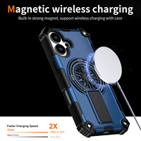 Étui de protection robuste antichoc en TPU avec support magnétique et chargement sans fil pour 17 ProMax