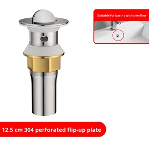 Tappo di <span class=keywords><strong>Scarico</strong></span> a Scatto per Lavabo con Filtro, Sistema di Drenaggio per <span class=keywords><strong>Lavandino</strong></span> - Product Image 2