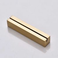 Support de présentation de cartes en laiton massif de 8 cm, porte-étiquettes à rainures pour magasin de détail et présentation sur table de banquet