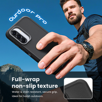Étui robuste à 3 couches avec clip ceinture, aimant 3000 Gauss pour Samsung A37, coque antichoc PC+TPU avec support et protection anti-poussière pour les ports