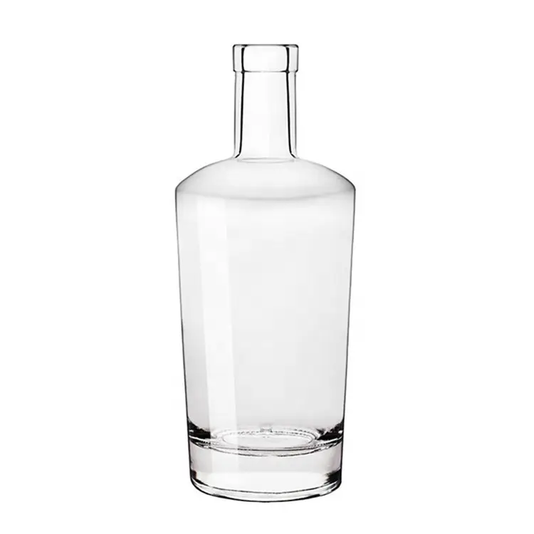 Design Unico e speciale 750ml 700ml Spiriti Vodka Whisky Gin Contenitori Trasparenti Vuoto Gin Bottiglie di Liquore di Vetro Su Misura
