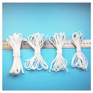 Dùng Một Lần Mặt Nạ Với Đàn Hồi Tai Vòng Lặp Màu Trắng Tie 3Mm 4Mm 5Mm Dây Chuỗi Cho Túi Xách Hàng May Mặc Giày-Tráng Kết Thúc - Product Image 5